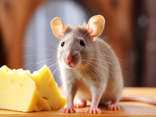 Mice steal cheese in the house, mouse carry the source of disease