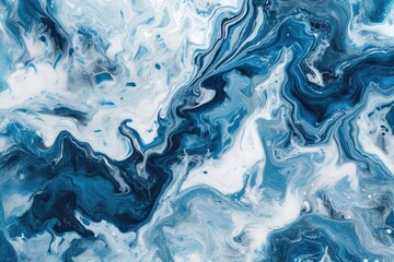 Abstract marble texture in blue and white hues