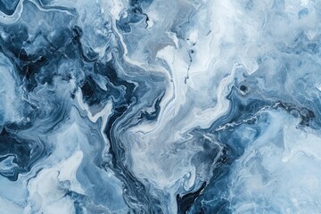 Obraz premium Abstract marble texture in blue and white hues