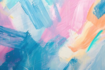 Abstract pastel brush strokes on canvas