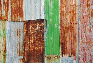 Rusty metal wall