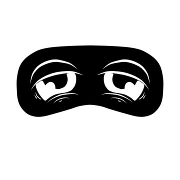 black and white mask