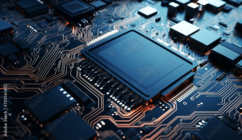 Poster circuit board with a central processing unit