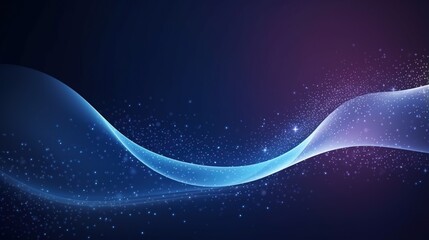 Blue and purple abstract background with a glowing wave