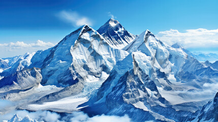 Majestic lake in high mountain.