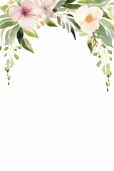 watercolor floral wedding invitation - upside background 