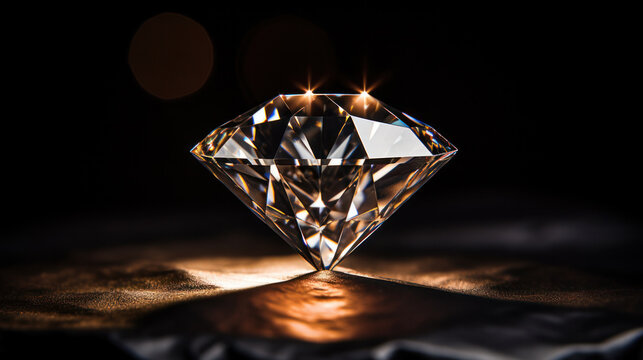 Rich Dimond Reflection With Black Background