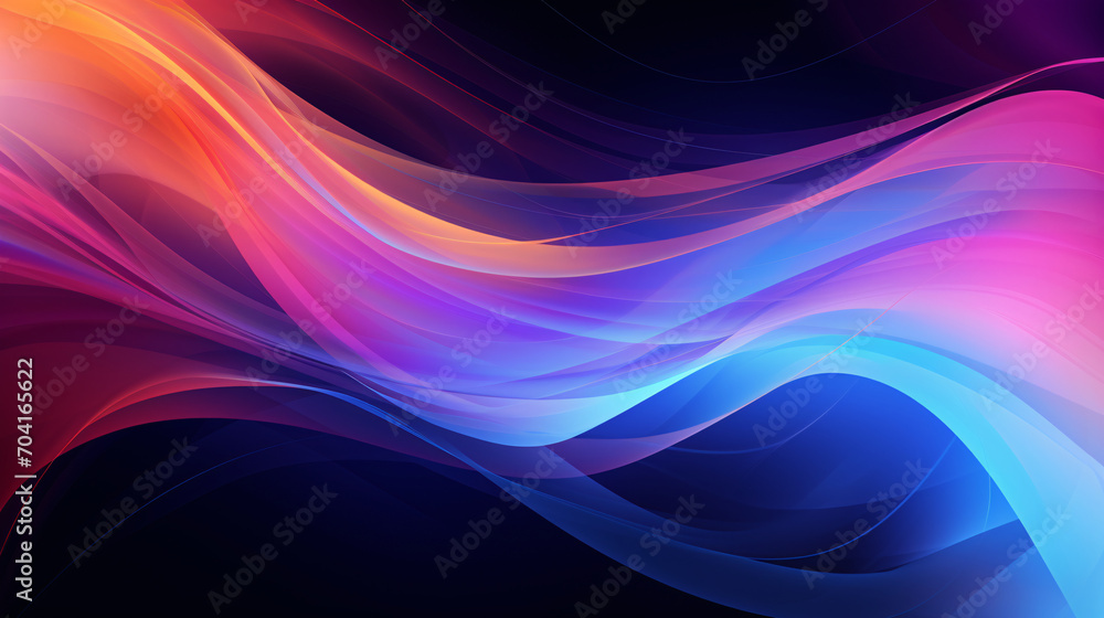 Poster digital color wave gradient curve abstract graphic poster ppt background, abstract art background