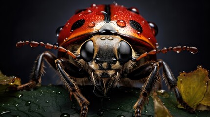 Fototapeta premium Close up ladybug insect macro