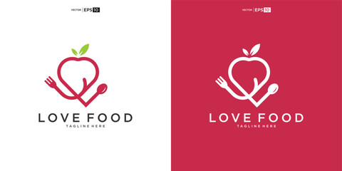Love Food Logo design Template