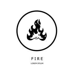 Logo vector design for business. Fire logos.