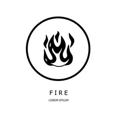 Logo vector design for business. Fire logos.