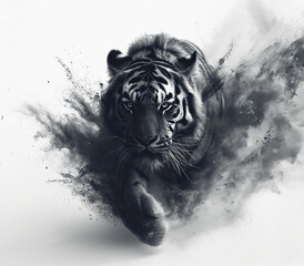 Black and white tiger