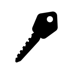 Access key silhouette flat icon for apps and websites
