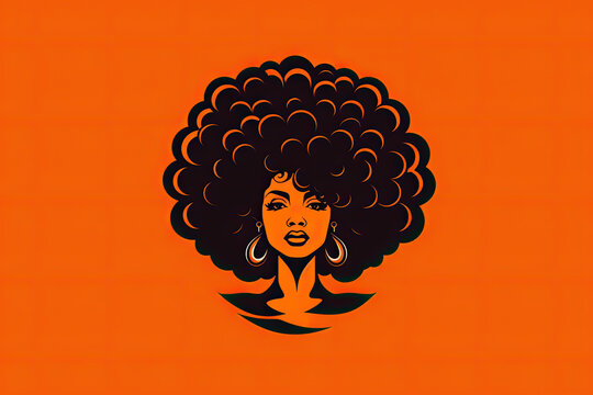 afro american logo style, black history month concept,
