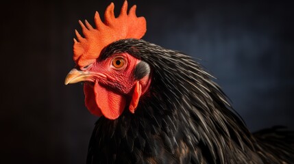 Fototapeta premium A cute chicken in sunny day