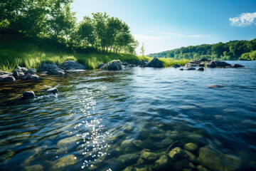 Clean Water Advocacy Image of a pristine water - obrazy, fototapety, plakaty