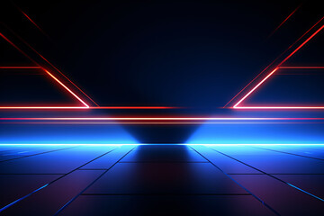 Future technology line background and light effects, abstract future technology concept design scene illustration
