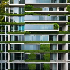 A modernist office building with a living green facade1