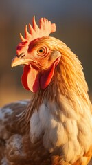 A cute chicken in sunny day