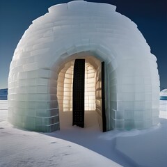 An Inuit igloo constructed from ice blocks1 - obrazy, fototapety, plakaty