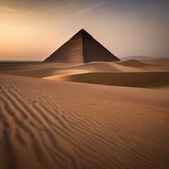 An ancient Egyptian pyramid rising majestically from the desert sands2