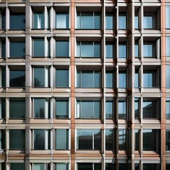 Fototapeta na wymiar A modernist office building with a striking, angular facade3