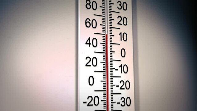 Thermometer with level at 50 degrees