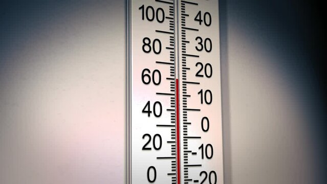 Thermometer with level at 60 degrees