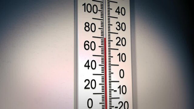 Thermometer with level at 70 degrees