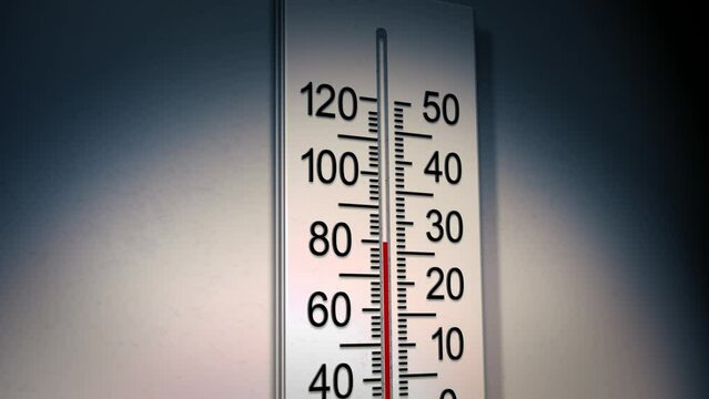 Thermometer with level at 80 degrees