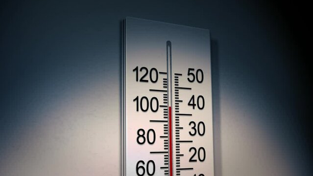 Thermometer with level at 100 degrees