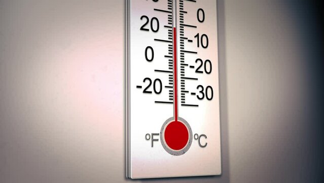 Thermometer with level at 20 degrees
