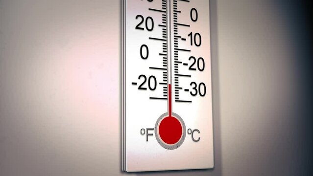 Thermometer with level at -20 degrees