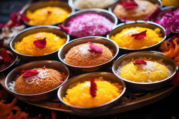 These sweets made of rice, coconut, and jaggery are prepared during Holi as part of the culinary delights associated with the festival