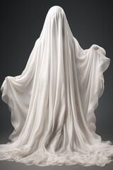 Ghostly Figure in White Shroud