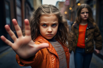 Fototapeta premium Children shown refusing to follow safety guidelines or instructions, illustrating disobedience in situations where rules are essential.