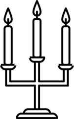 Candles Doodle Vector Illustration