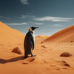 Fotobehang penguin in the desert © maciej