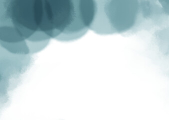 青系水彩サークル模様の和風背景素材