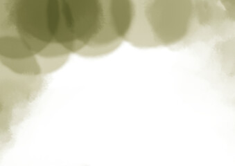 緑系水彩サークル模様の和風背景素材