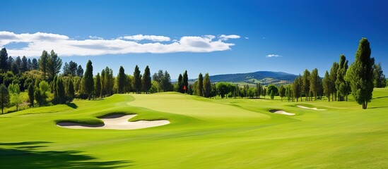 Panoramic View of a Peaceful Golf Course