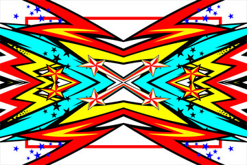 vector abstract racing background design with a unique striped pattern and a combination of bright colors