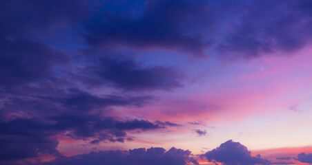 Morning clouds and sky,Real majestic sunrise sundown sky background with gentle colorful clouds...