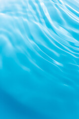 Blue water surface,Transparent blue clear water surface texture with ripples, splashes and bubbles....