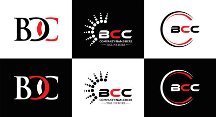BCC logo. B C C design. White BCC letter. BCC, B C C letter logo design. Initial letter BCC letter logo set, linked circle uppercase monogram logo. B C C letter logo vector design.