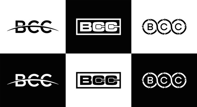 BCC logo. B C C design. White BCC letter. BCC, B C C letter logo design. Initial letter BCC letter logo set, linked circle uppercase monogram logo. B C C letter logo vector design.