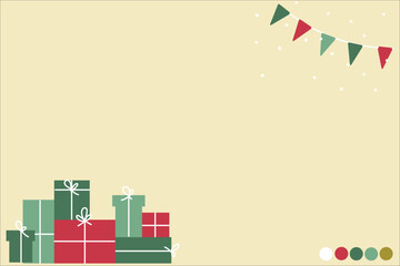 Christmas background gift decorations vector illustrations