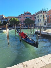 gondola in city grand canal, Venice, Italy