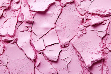 Bubblegum pink makeup eyeshadow or blush cosmetic product, graphic banner, up close